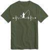 Fishing Heart Beat Pulse Tshirt FisherUnisex Gift Angling Angler Top T Shirt Midd