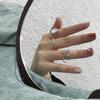 Niche Design Open Ring For Women, Personality, Fashion, High Sense, Cold Wind Crystal Ball, Adjustable Index Finger Ring