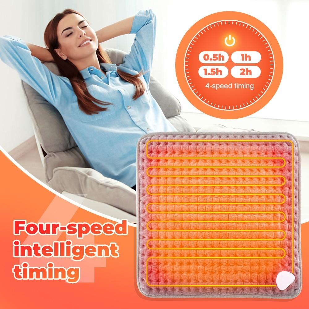 3 Temperature& 9 heat levels Electric Foot Heating Pad Setting Heating Pad Soft Flannel Fast Heating Feet Warmer