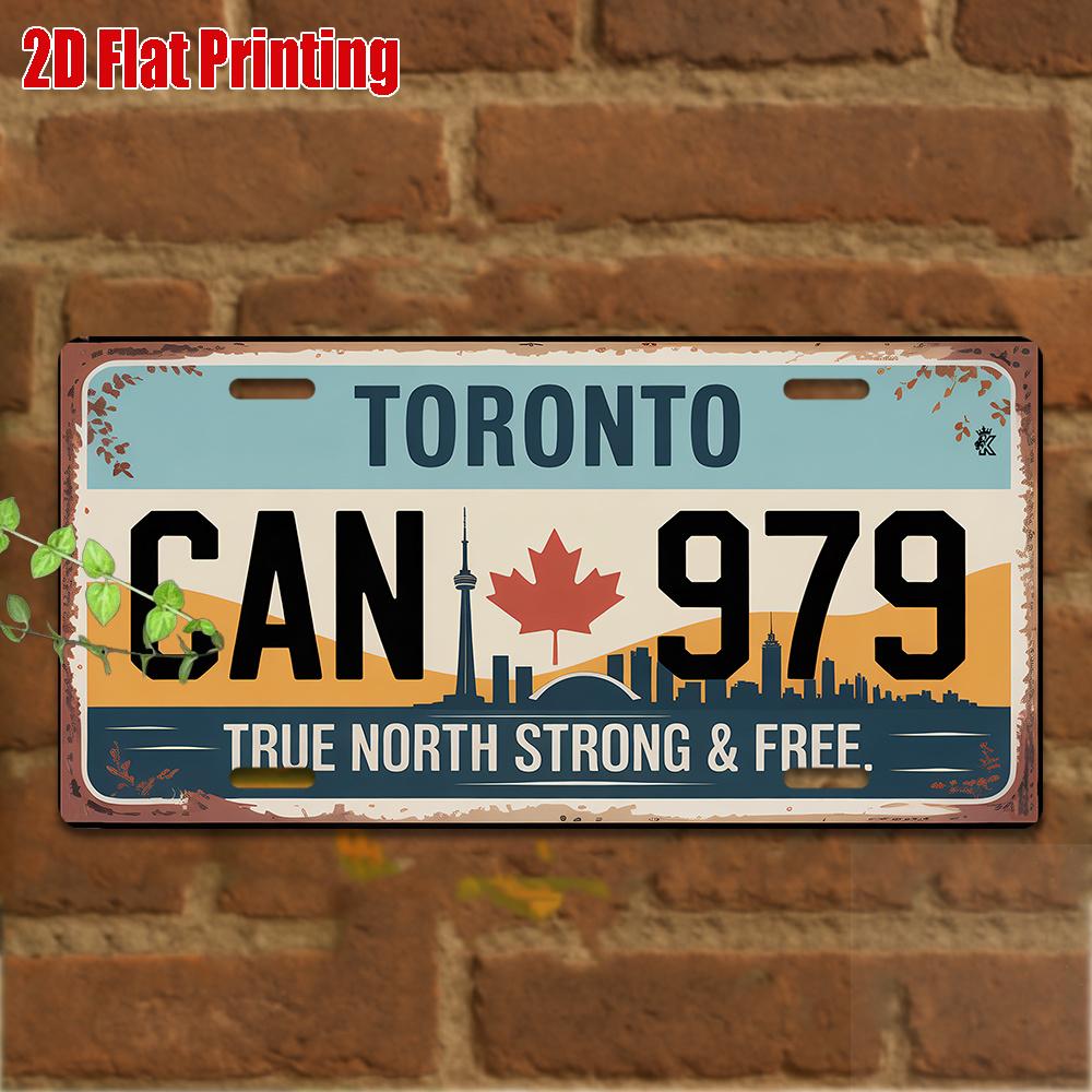 

D Flatpc Vintage Metal Sign Only for decoration Outdoor Wall Art (xcm) TORONTO Aluminum Sign Retro Travel Decor 15x30cm(5.9x7.8inch)