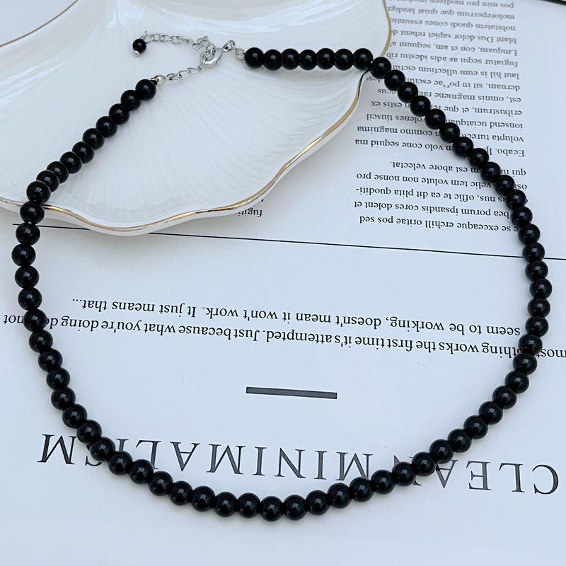 New chinoiserie retro black agate necklace casualaccessible luxury handmade beaded whiteelegant exquisite beaded necklace