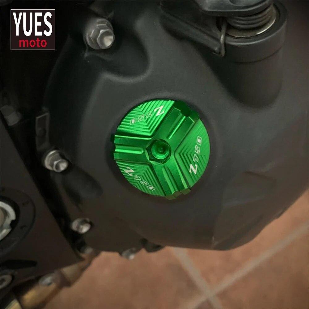 Motocyklové příslušenství Kryt filtru motorového oleje Víčko olejové zátky s logem PRO KAWASAKI Z750 S 2006 2007 2008 2009 2010 2011 2012