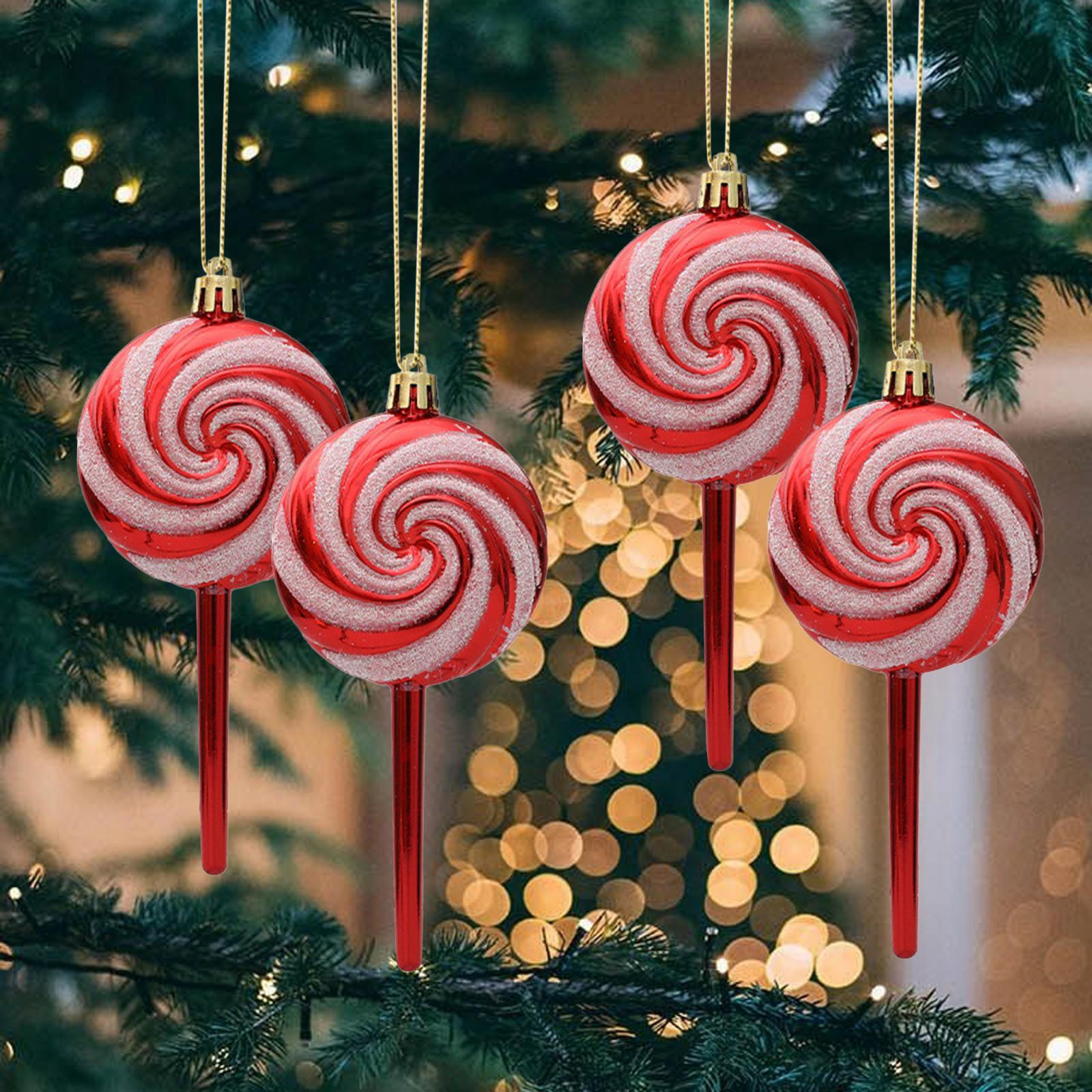 

4 шт. подвесное украшение на рождественскую елку Lollipop креативный рождественский кулон для