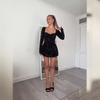 Sequin Long Sleeve Sexy Women's Spring/Summer Dress Short Skirt 087