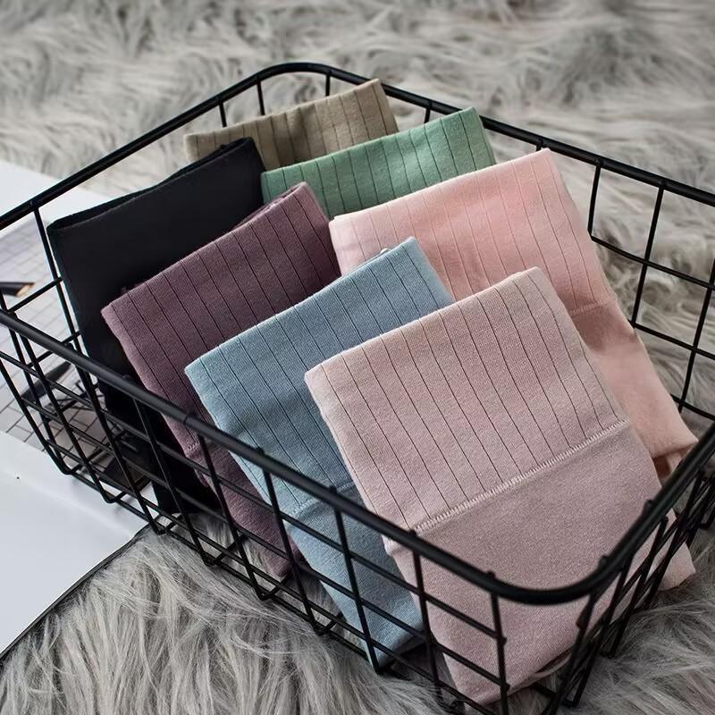 Cotton Underwewar Women High Waist Panties Comfortable Solid Color Underpants Size S-XL