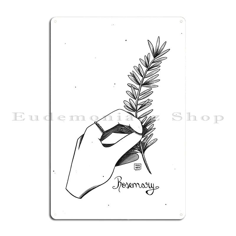 Rosemary Metal Sign Create Wall Cave Club Party Kitchen Tin Sign Poster 20X30CM
