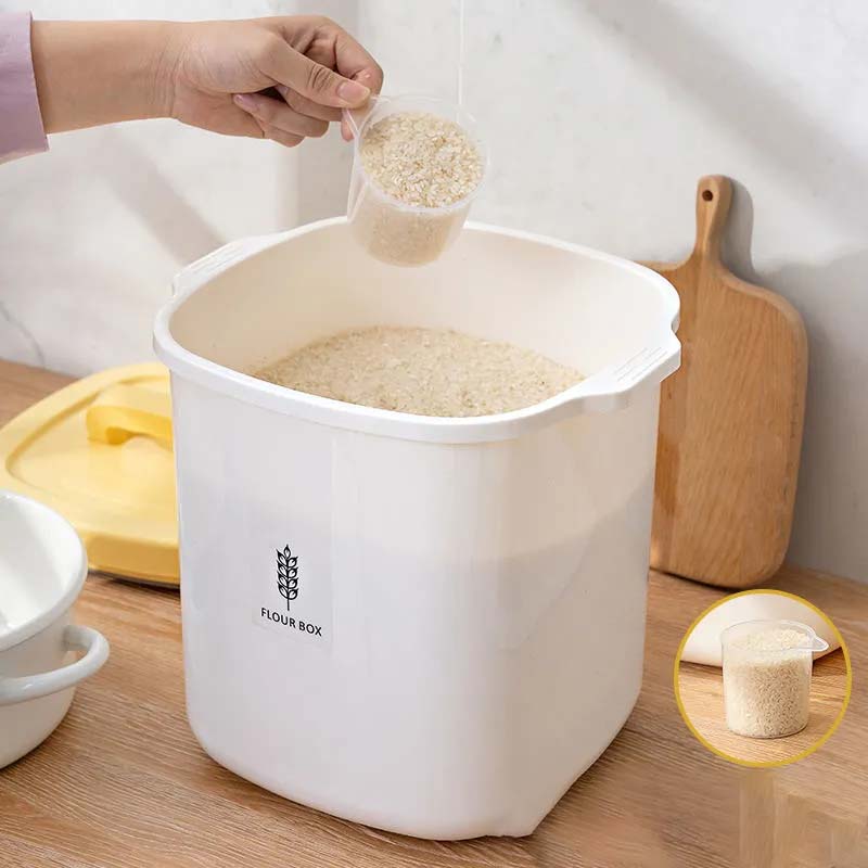 Multifunktionaler Reisbehälter Silikon-Dichtring Feuchtigkeitsdicht Versiegelte Getreidelagerbox Reistank Getreidelagerbehälter Lebensmittelspender Mehldose