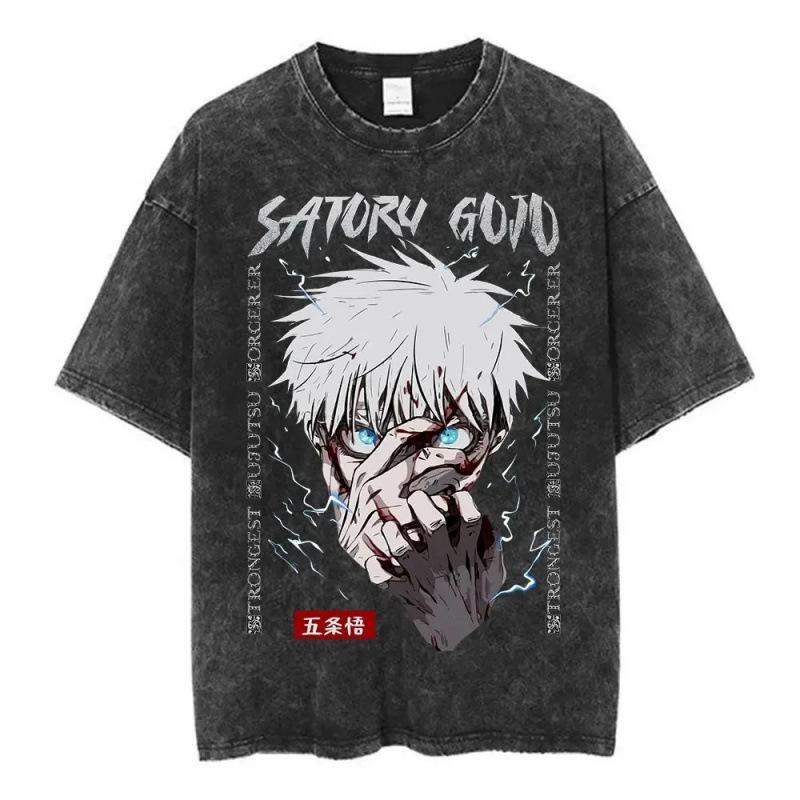 Sleeping On Both Sides To Fight Men'S And Women'S Short-Sleeved Washed Nuo T-Shirts Casual Loose Retro Couple Spell Round Neck