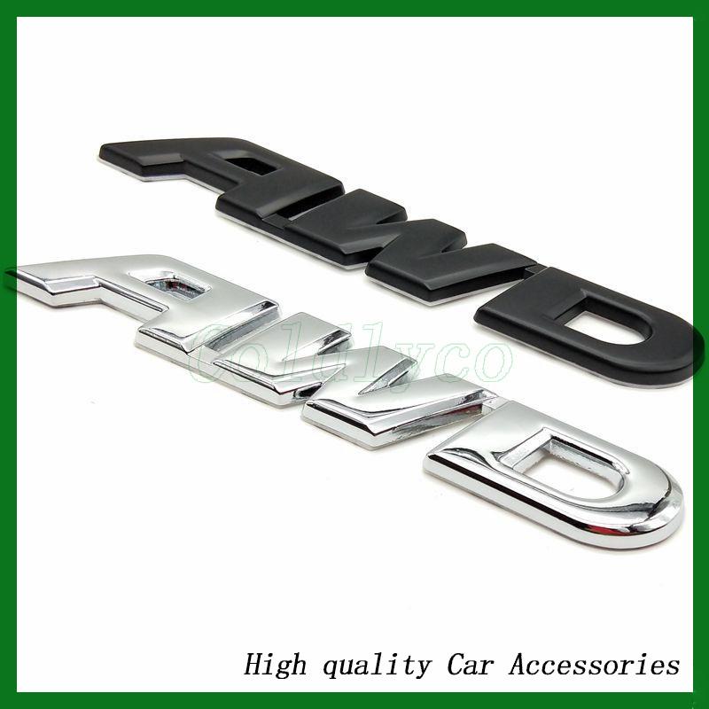 3D Metal fpr AWD Letters Logo Car Trunk Emblem Fender Badge Decal Sticker For Civic CRV RAV4 Accessories