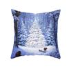 Winter Snow Scene Santa Claus Santa Snowman Luhua Ring Car Christmas Tree Bedroom Living Room Sofa Restaurant Seat Pillow Sleeve