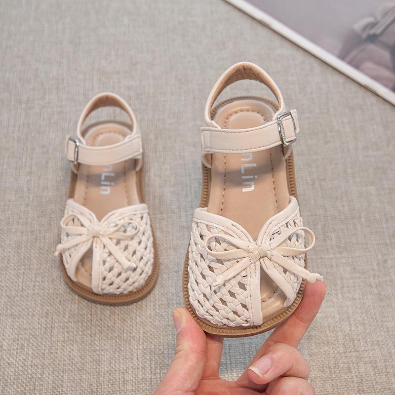 Sommer Baby Mädchen Slip-on Schuhe, Mädchen Sandalen & Kinder Hausschuhe, Kleinkind Prinzessin Weiche Sohle Gewebte Schuhe
