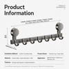 No-drill Door Back Vacuum Suction Cup Hooks Storage Rack