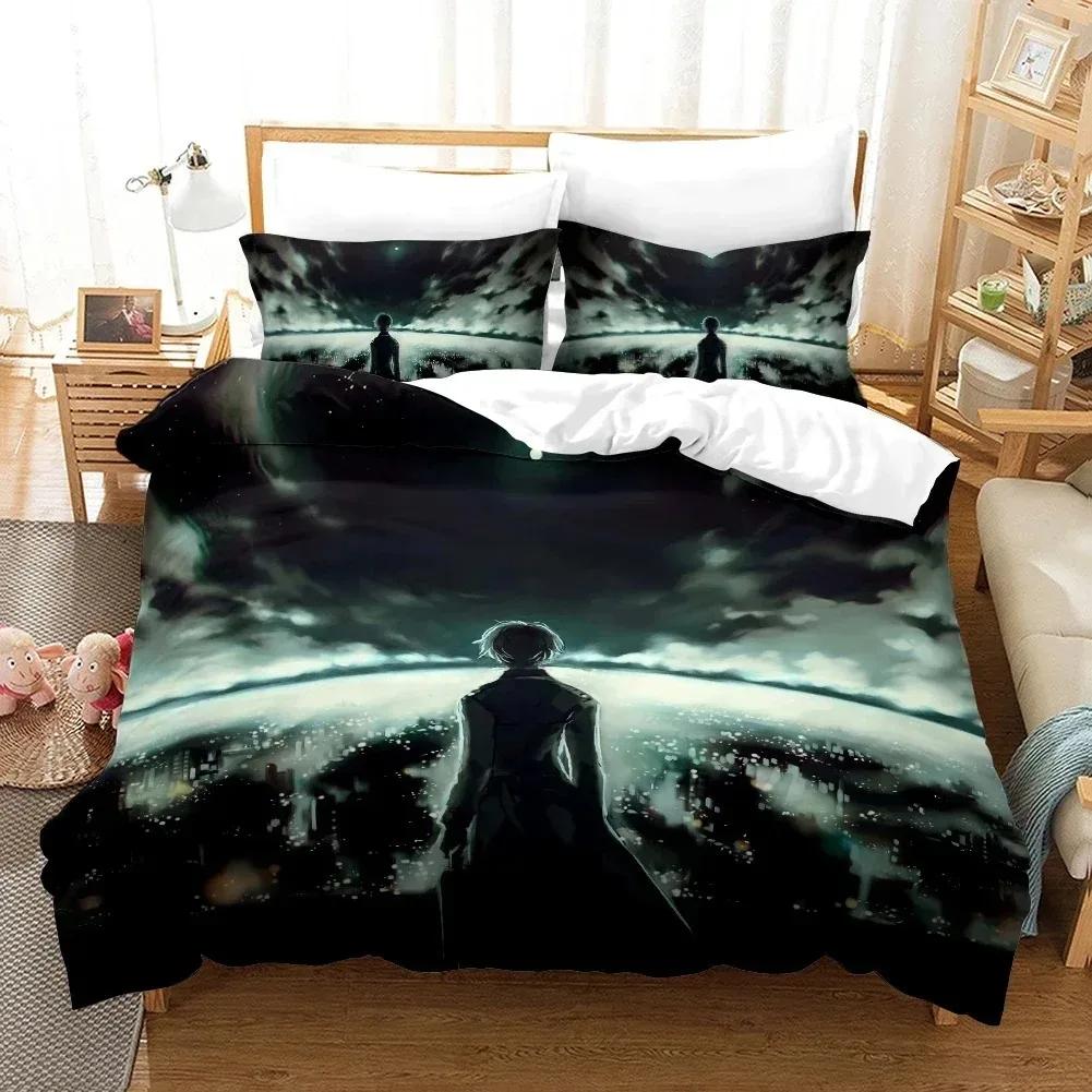 3D Printed Cartoons Tokyo Ghoul Kaneki Ken Bedding Set Duvet Cover Double Twin Full Queen King Adult Kids Bedclothes Quilt Cover