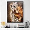 Disney Diamond Painting Lady and The Tramp Healing Illustration In Oil Painting Style 5D Diamond Painting Art Embroidery Cross Stitch Room Decoration