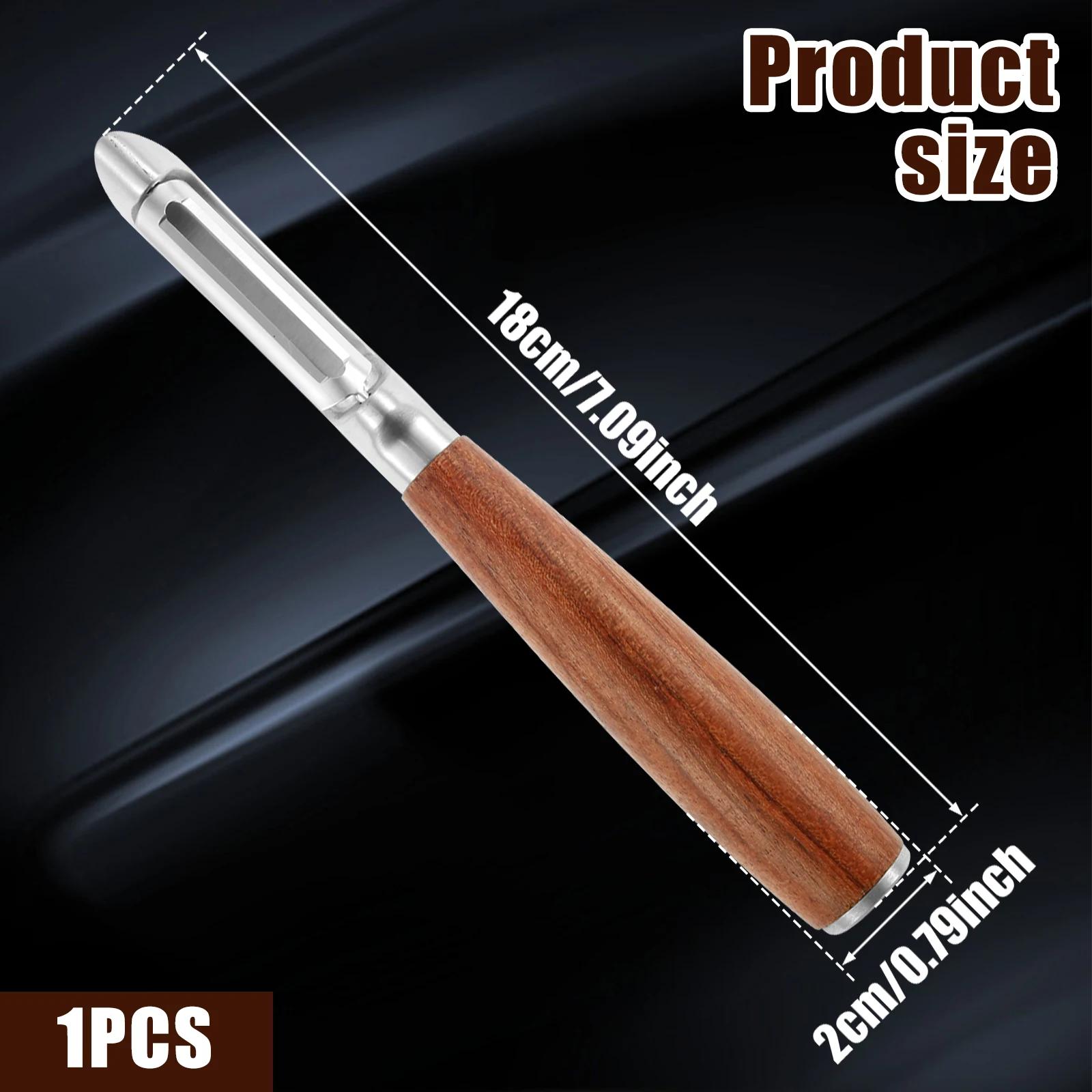 

Stainless Steel Fruit Vegetable Peeler Heat Resistant Incisive Cucumber Peeler With Solid Wood Handle for Home Kitchen Tools