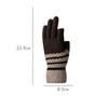 Stripe Ladies Winter Accessories Women's Knitted Gloves Korean Style Mittens Show Two Fingers