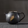 Silver-spotted Black Ceramic Teapot Rough Pottery Small Crane Pot Retro Household Ceramic Kung Fu Tea Set