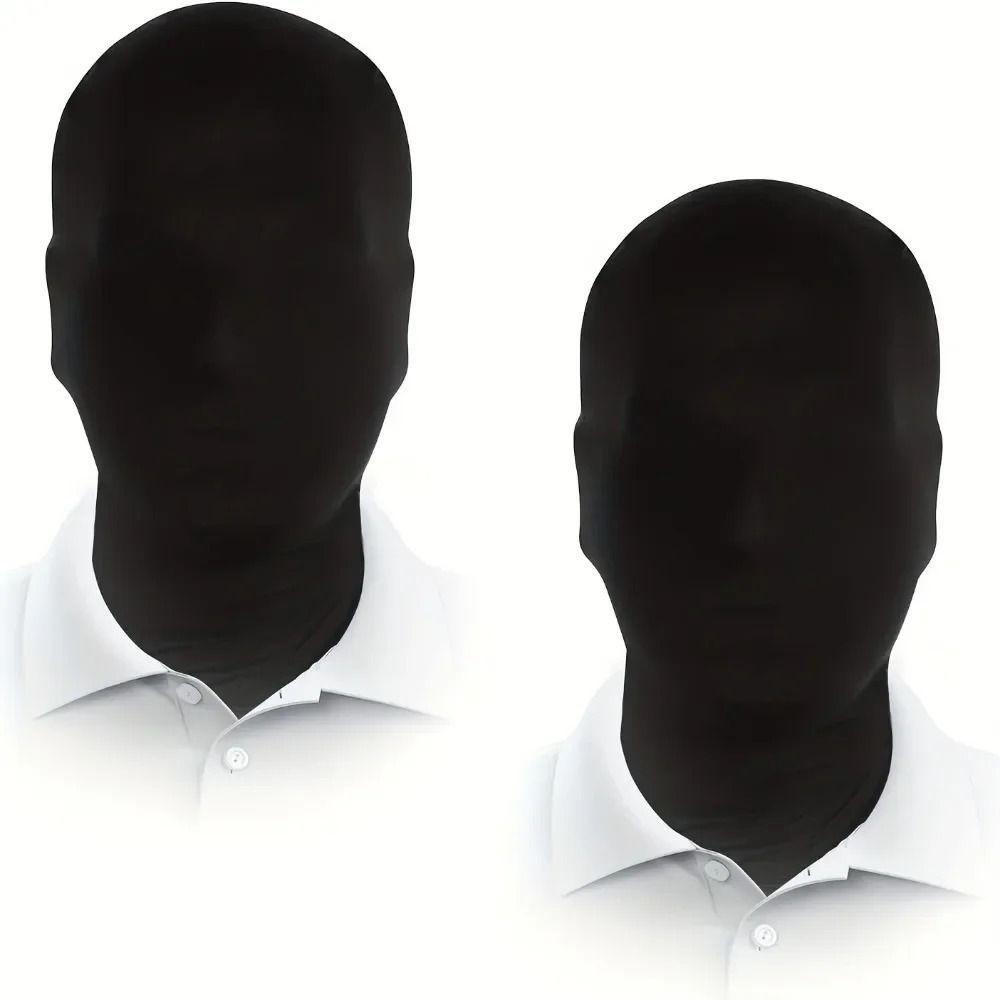2pcs Black Cosplay Full Mask Thin Cosplay Head Cover New Hood Cosplay Prop