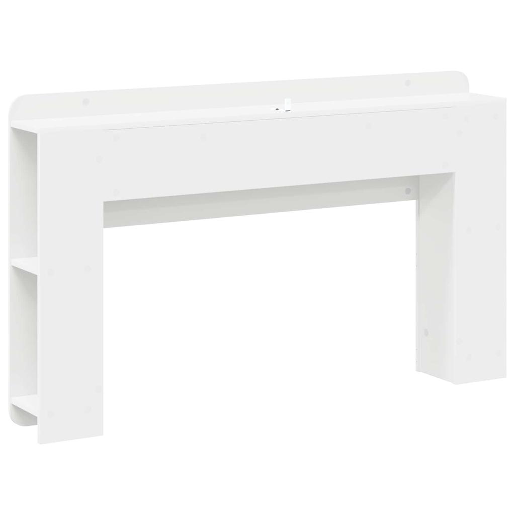 Headboard Cabinet White 135 x 18.5 x 80 cm Particleboard