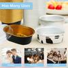 100Pcs 68Ml Aluminum Foil Oval Non-Stick Baking Cups Cake Containers With Clear Lids Heat Resistant For Cakes