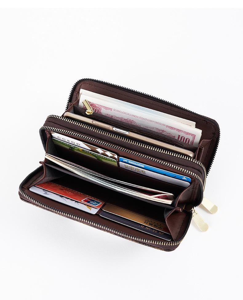 Women's Large Capacity Plaid Double Zipper Clutch with Multi-Card Slots (2025 Design)