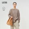 LESS 2025 Spring Loose Long Sleeve Pullover Sweater