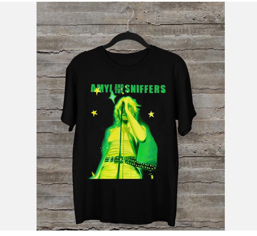NEUES Amyl And The Sniffers Band Kurzarm Schwarz Alle Größen T-Shirt