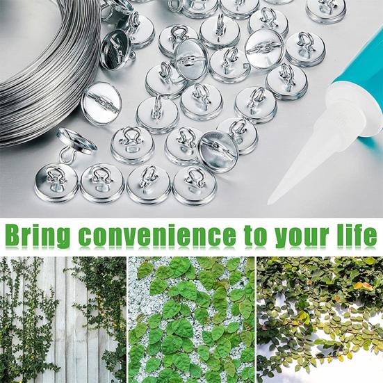 50Pcs Plant Fixer Waterproof Anti-rust Widely Use Fixed Vine Aluminum Climbing Wall Plants Fixer Garden Accessories
