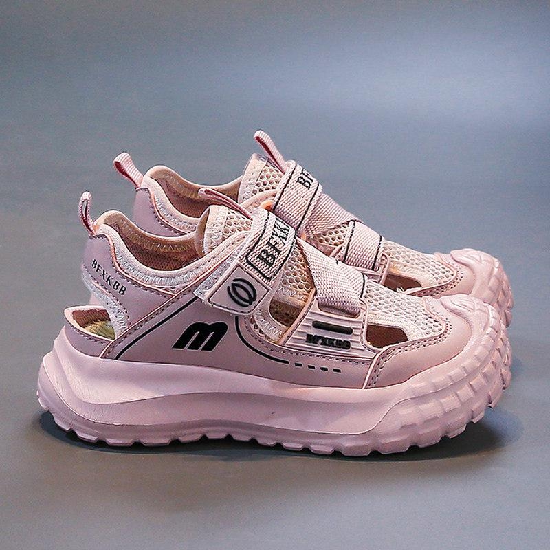 Summer Kids Princess Sneakers Fashion Dad Sandals Girls Mesh Soft Sole Sports Sandals