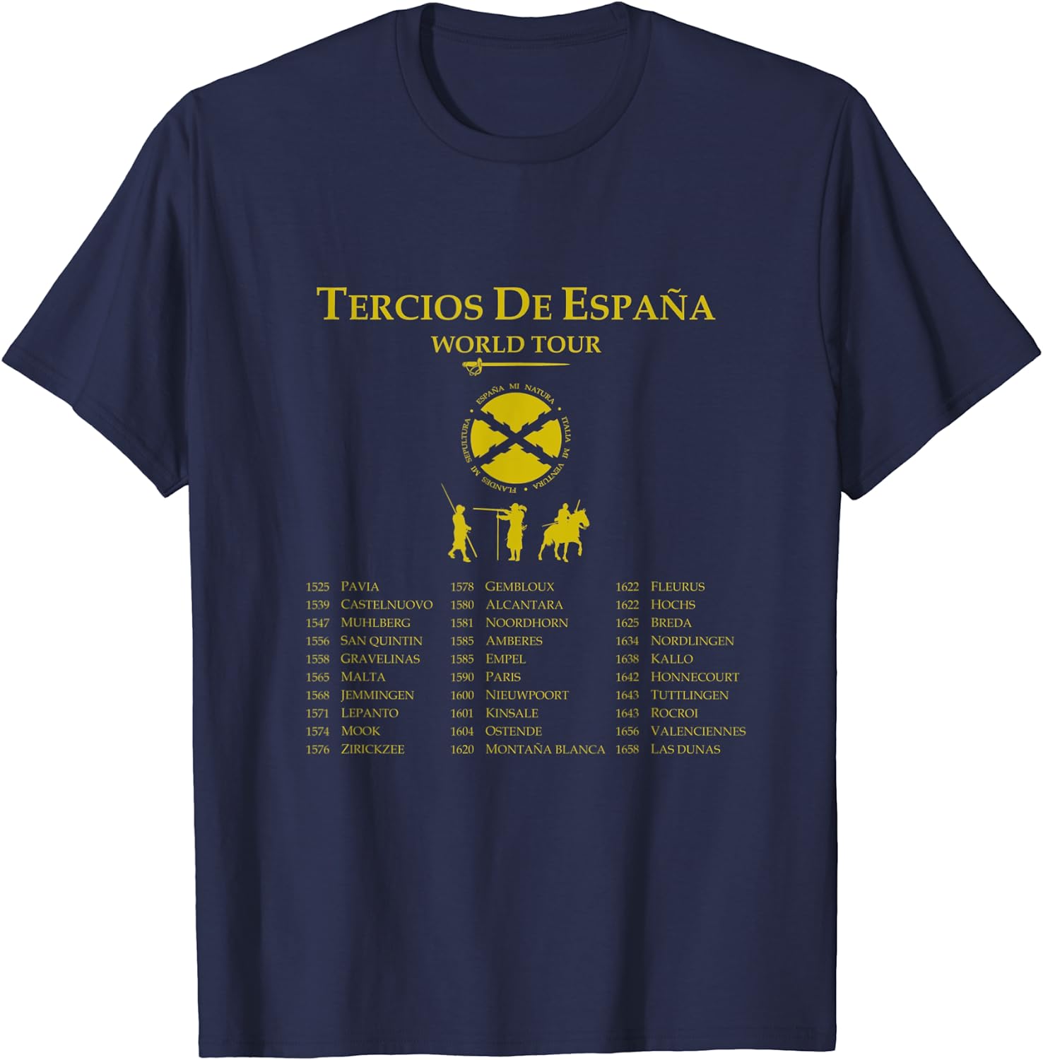 

Los Tercios Españoles World Tour: Historia De España T-Shirt Short Sleeve Casual Cotton O-Neck Summer Men T Shirt 4XL