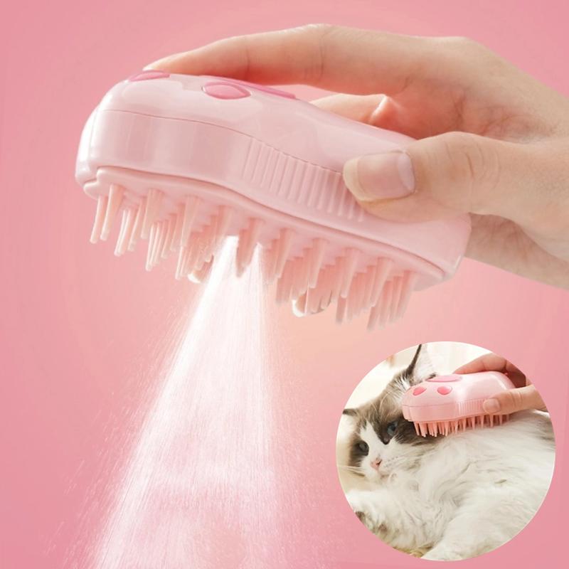 Perie cu abur pentru pisici Perie aburită pentru câini 3 în 1 pulverizator electric Pisicuță Perie de păr pentru pisică pentru masaj Pieptene pentru îngrijirea animalelor de companie Piepteni pentru îndepărtarea părului Materiale de îngrijire