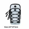 Double Zipper Sports Arm Bag Reflective Cord Trim Wrist Pouch Wear-Resistant Phone Armband  Fitness