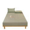 2025 Washed Flannel Solid Color Fitted Sheet: Non-Slip All-Inclusive Mattress Protector Bedspread