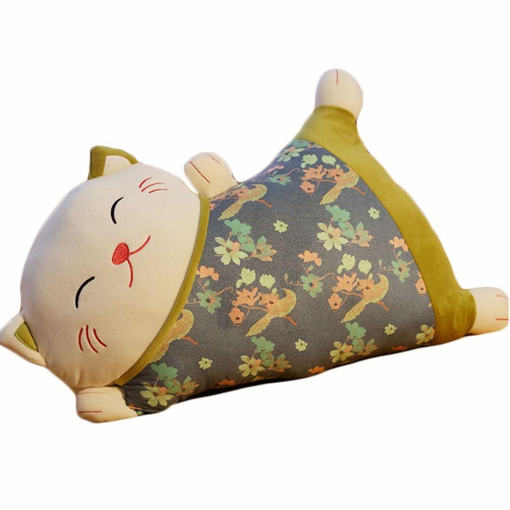 

Cushion Pillow Cat Stuffed Toys PP Cotton Stuffed Doll Comfortable Fortune Cat Throw Pillow Sofa