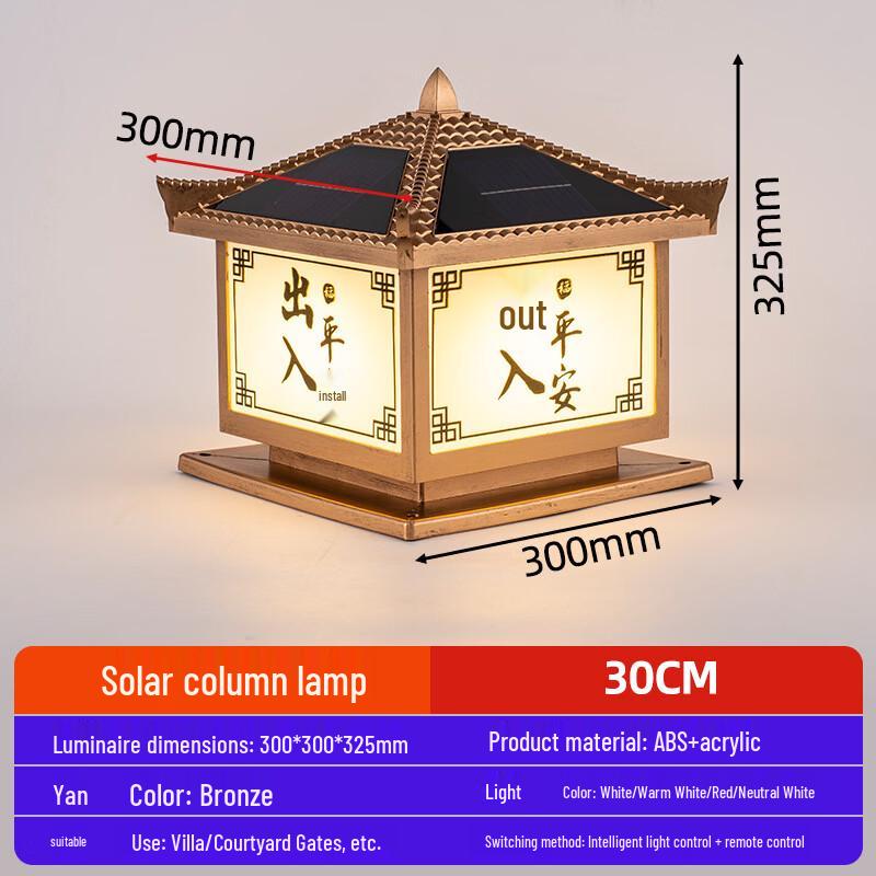 Renxiao Solar Powered Pillar Post Cap Light