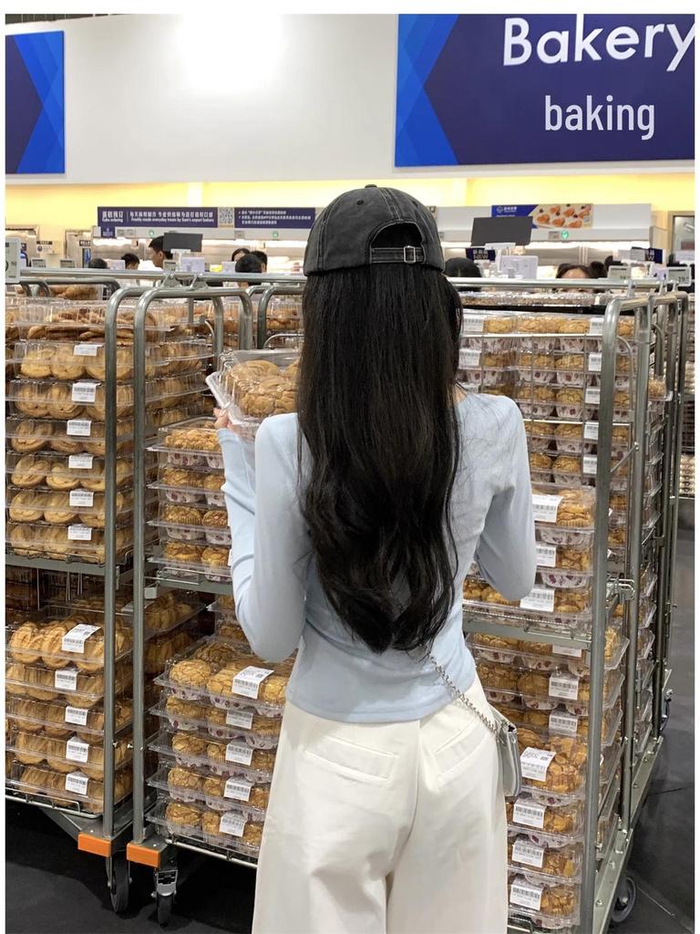 Korean Style Macaron Blue Velvet Long-Sleeve Pleated Waist Shirt for Women