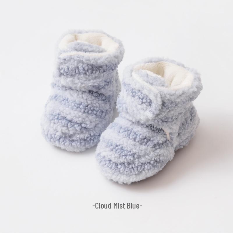 Winter Velvet Baby Shoe Socks: Soft, Thickened, Warm, Anti-Drop, Cotton Protection for Newborns and Toddlers