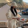 Autumn Winter Wool Bucket Hat Women Fashion Vintage Rabbit Fur Fisherman Hats Soft Warm Wool Basin Cap Korean Panama Hats