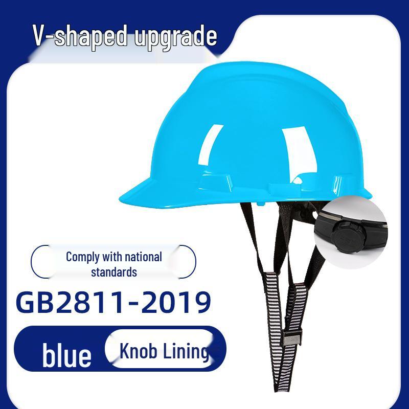 Verdickter atmungsaktiver V-Typ ABS-Schutzhelm für Baustellen