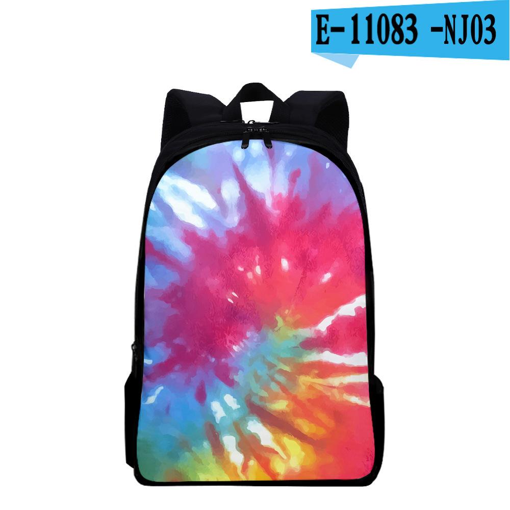 Classic Popular Funny Tie Dye Notebook Backpacks Pupil School Bags 3D Print Oxford Waterproof Boys/Girls Laptop Backpacks