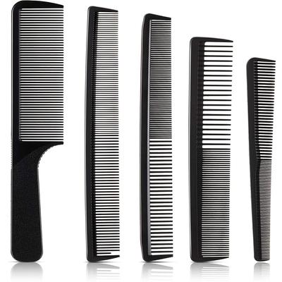 5 Pieces Black Anti-static and Heat-resistant Hairdressing Comb Portable Styling for Men Women