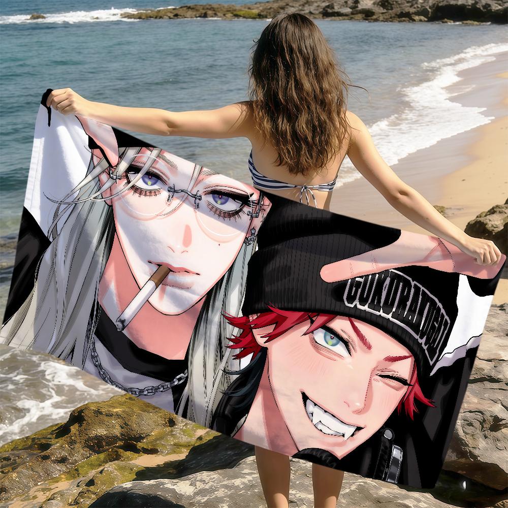 COOL Manga Comic G-Gokurakugai Towel Soft Dry Beach Towels Trip Towel Swim Summer Holiday Vacation Bathing Pool Camp Gift
