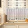 Translucents Laces Short Valance Butterfly Design Tulle Short Curtain for Bedroom Living Room Dining Room Window