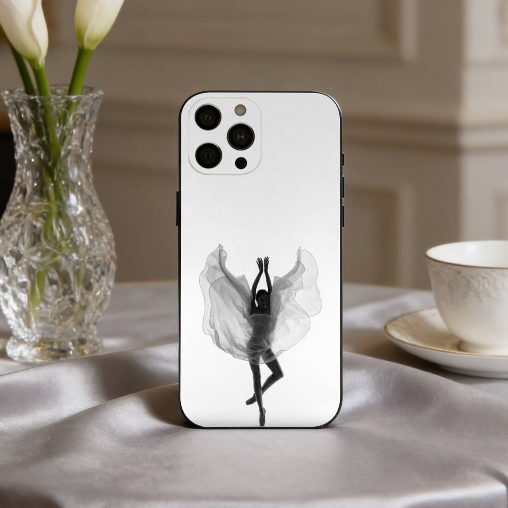 B-Ballerina Art B-Ballet Phone Case For iPhone 17,16,15,14,13,12,11 Plus,Pro Max,XS,Soft Silicone Black Cover
