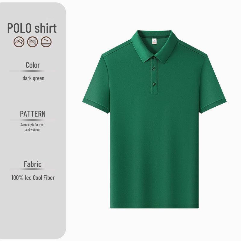 Custom European Workwear: Logo Embroidered Polo Shirt, Short Sleeve T-shirt, Cultural Work Uniform. Small