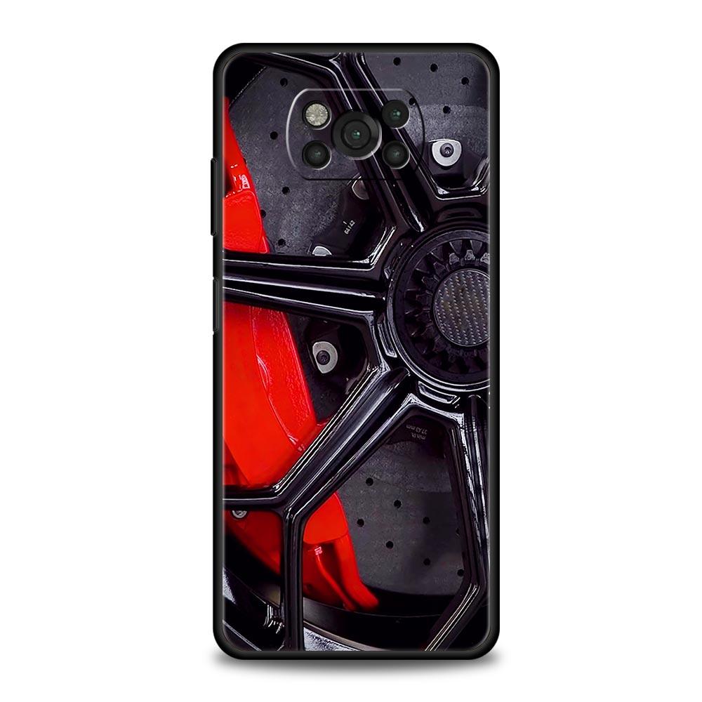 Чехол для телефона для Xiaomi Poco F7 F6 F5 F4 F3 X7 X6 X5 X4 X3 NFC M4 C51 C55 GT 5G Мягкий ТПУ Чехол Capas Спортивный Автомобильный Колесо Шина Скорость Poco X5