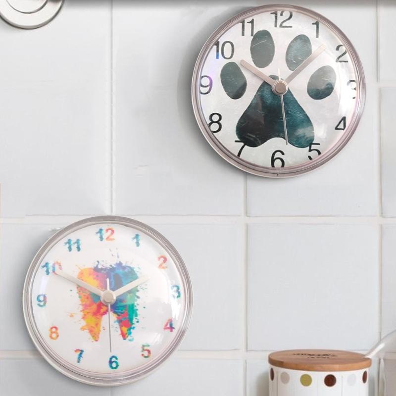Digital Shower Clock Waterproof Wall Clock Suction Cup Bathroom Clock Suction Cup Wall Clock for Shower Washroom Kitchen