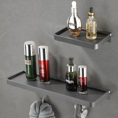 Gray Bathroom Shelf Fodable Bathroom Storage Holder Aluminum Bath Shower Shelf  Bath Shampoo Holder Basket Holder Corner Shelf