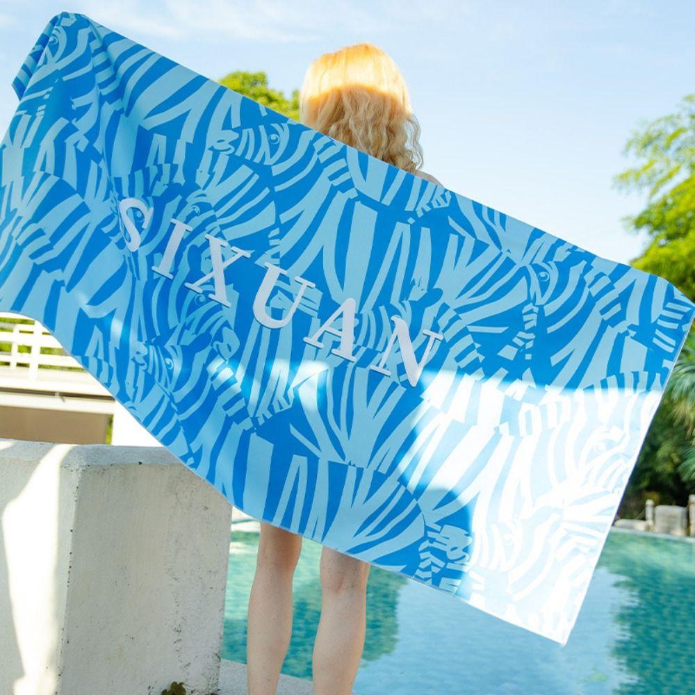 

Absorbent Pool Towel Large Size Microfiber Blanket Bath Towel Oversized Beach Towel Outdoor Style 5