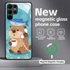 cute Otter Phone Case For Samsung S26 S25 S24 S23 S22 S21 Plus Ultra Note20 Glass Magnetic Case